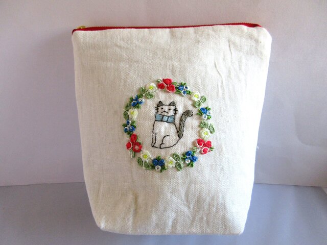 フラットポーチ♡ハンドメイド♡オーダーページ【にゃんこ13】 フラットポーチ♡ハンドメイド♡オーダーページ【にゃんこ13】