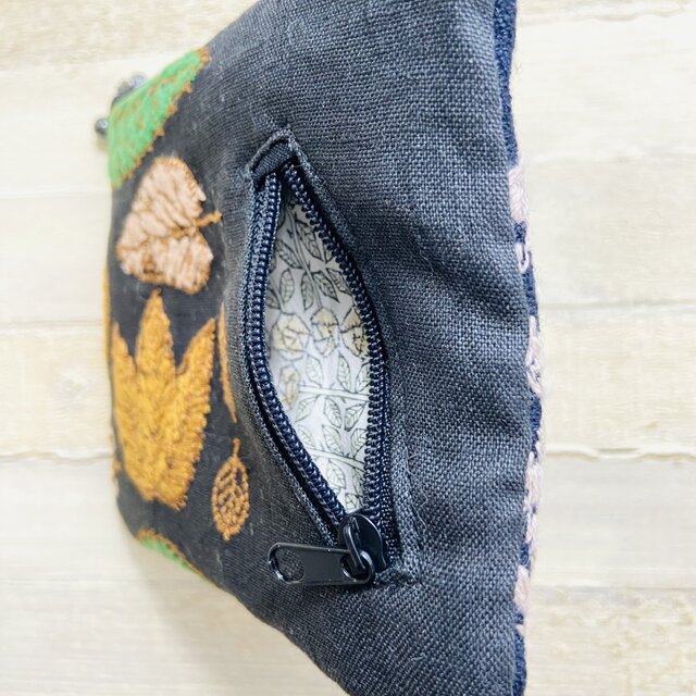z370○ファスナーポーチ（ミナペルホネン刺繍生地使用 | iichi 日々の