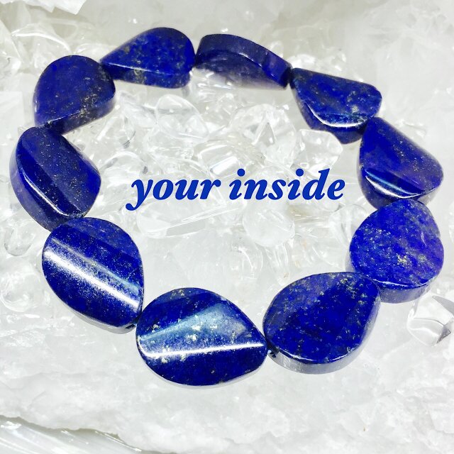 ラピスラズリ ツイストドロップ型 天然石ブレスレット | iichi