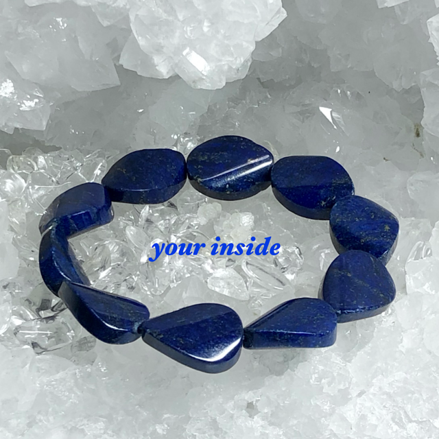 ラピスラズリ ツイストドロップ型 天然石ブレスレット | iichi