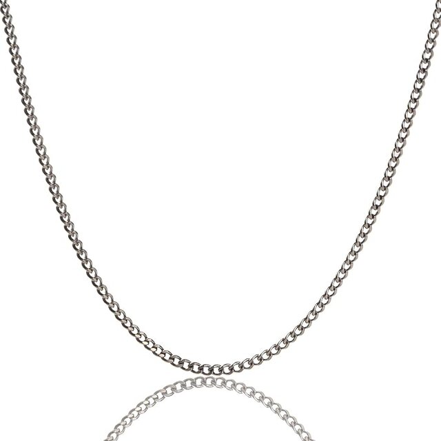 純チタン製 ：　喜平チェーン ネックレス（2面カット）・2.8mm幅 ◎日本製　　　　　　【金属アレルギー対応】