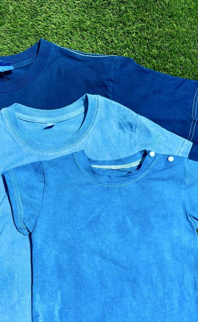 藍染　ベビー・キッズTシャツ