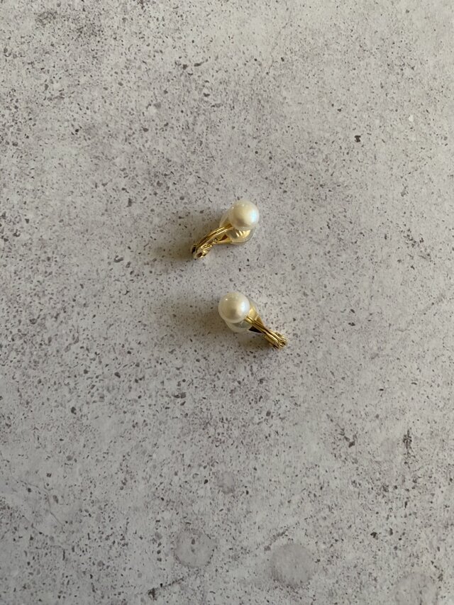 6.5～7mm AAA淡水パフコイン ソフトタッチ痛みなくしっかりとホールドのイヤリング！pearls earrings