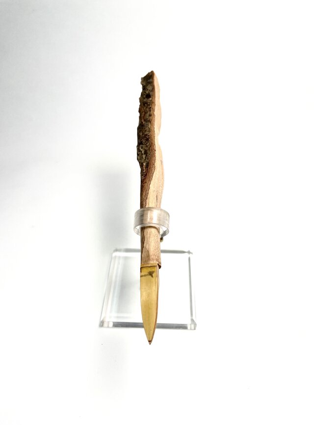 秋田杉の割木を軸にした竹ペン1