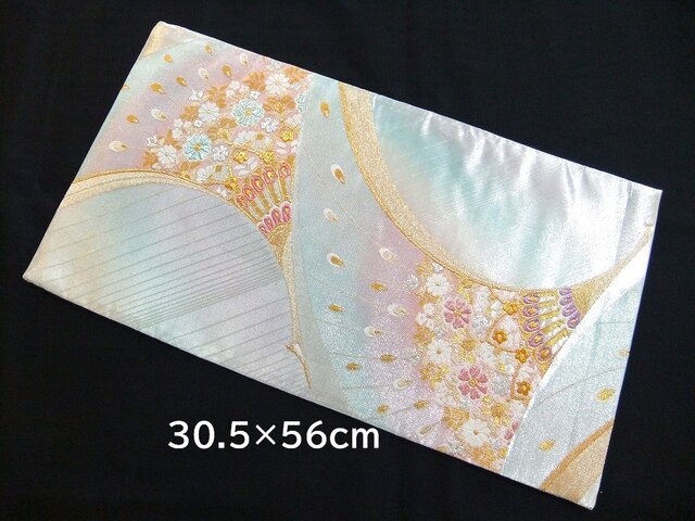 16)2261】56cm/花鳳凰文様/テーブルセンター・敷物/和風・帯