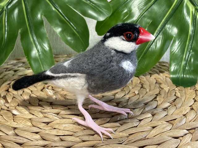 ☆mi様オーダー品☆ 羊毛フェルト桜文鳥 | iichi 日々の暮らしを
