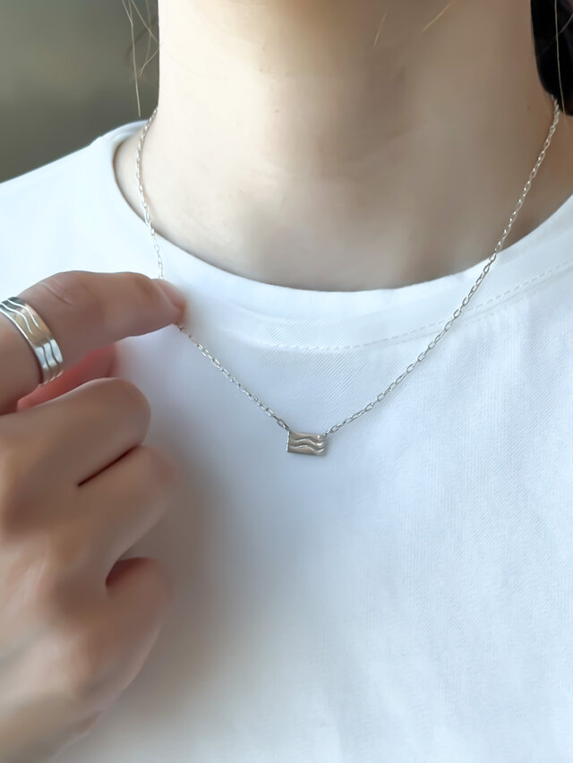 Rver necklace -Landscape- /リバーネックレス 横長 〜Designed by Hanauta〜