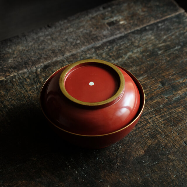 赤で素敵◇時代物 漆芸蓋付碗 漆器 骨董・antiques 古民家 古道具 明治