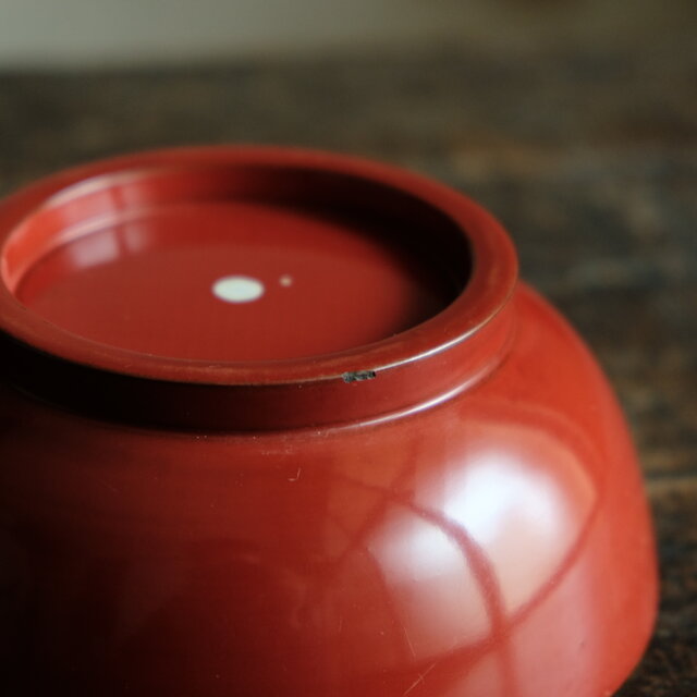 赤で素敵◇時代物 漆芸蓋付碗 漆器 骨董・antiques 古民家 古道具 明治