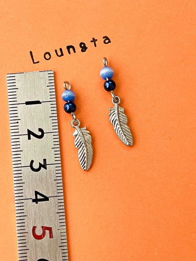 ピアス 旧作SALE☻夏色のフェザーピアス