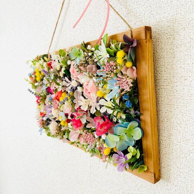 mitukiさま専用（原画）実りの花畑 ほか　8点おまとめ ピンク色のお花畑の壁飾り | iichi 日々の暮らしを心地よくする