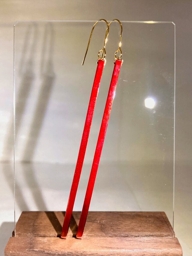 【緋銅】ロッドピアス（ロング）