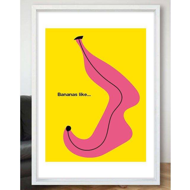 〜のような　バナナ　送料無料 　イラスト　たのしくなるお部屋へ　ポスター　アートポスター　アートsei検索新着順　2962