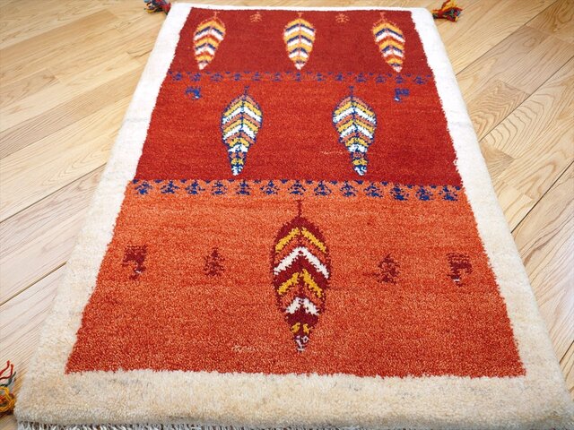 118x42cm ペルシャギャッベ ランナー (ギャベ) ペルシャ絨毯 ギャッベ