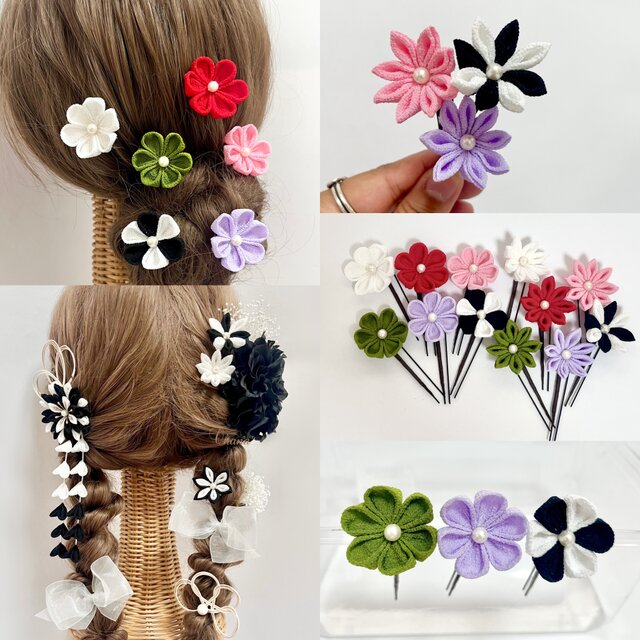 つまみ細工 髪飾り 成人式 和婚 結婚式 卒業式 七五三 和装 振袖 袴