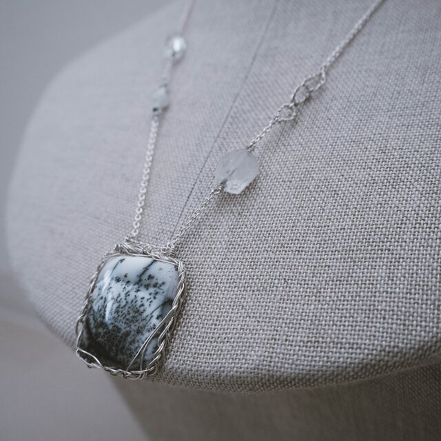 mineral necklace(デンドリティックアゲート）