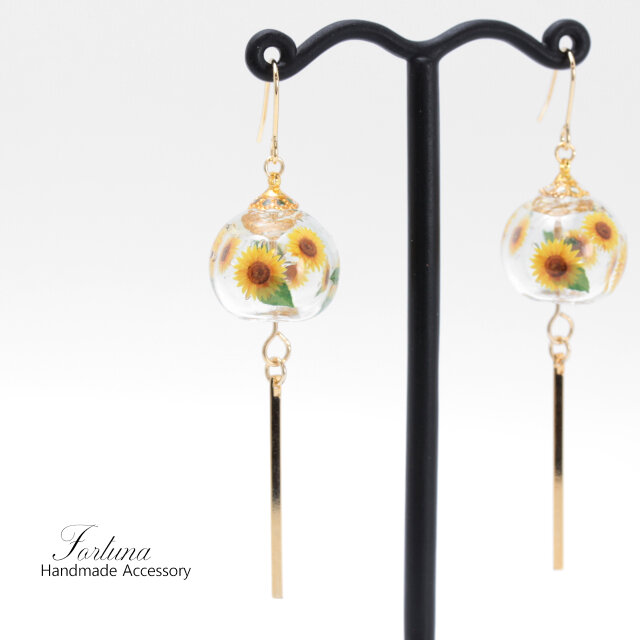 ハンドメイドピアス3430 楽天市場】HARIO ピアス グロス | ハリオ ガラス アクセサリー