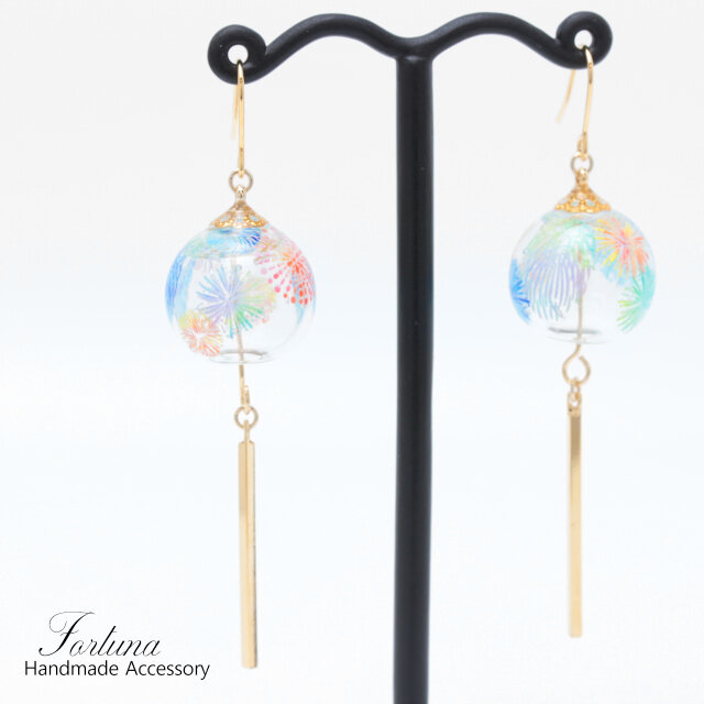 風鈴~花火~(564) ピアス/イヤリング/ノンホールピアス/樹脂ピアス