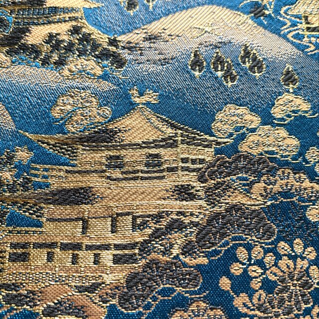 金閣遥拝〜紗綾形』 金襴織物御朱印帳 B6大判サイズ 金閣寺 京都 自然