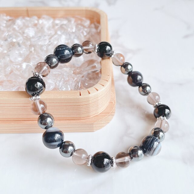 再販70点以上】エンパス体質の方へのお守り ブラックトルマリン 天眼石