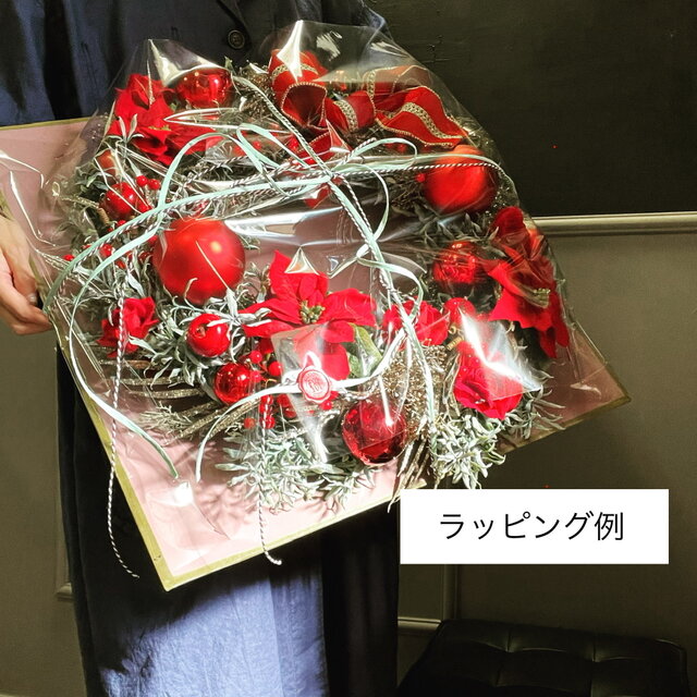 【迫力の５０cm！】１点もののアート！！紫陽花やモーブピンクの花を使った、グラデーションなピンクリース