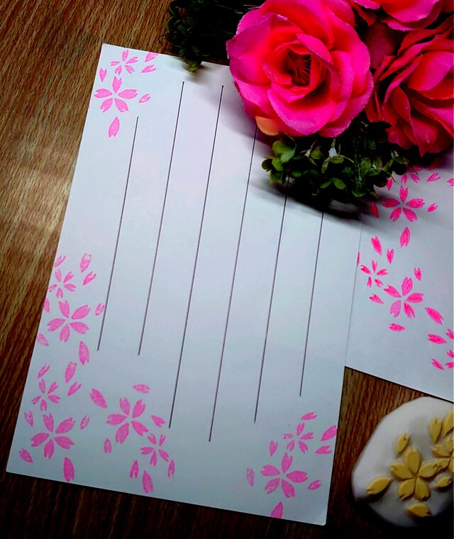 消しゴムはんこ「さくら・サクラ・桜①」 | iichi 日々の暮らしを