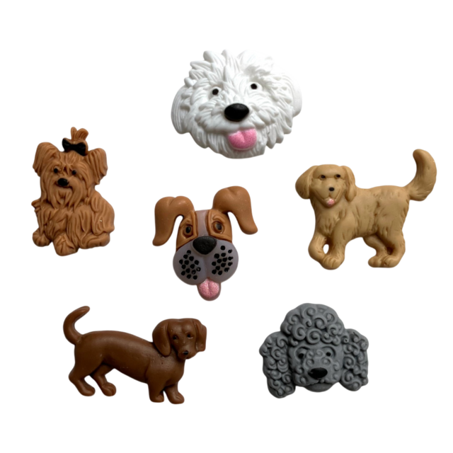 アメリカ Dress it Upデコパーツ エンべリッシュメント 6個 ドッグ パルズプードル 犬 いぬ B-2953