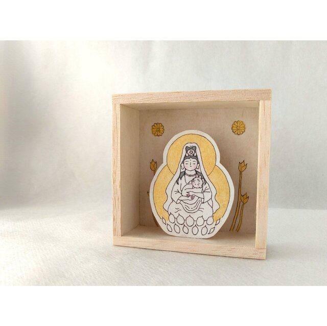 慈母観音　刺繍 アート　御利益　高級額付き 慈母観音 刺繍 アート 御利益 高級額付き 慈母観音 刺繍 アート 御利益