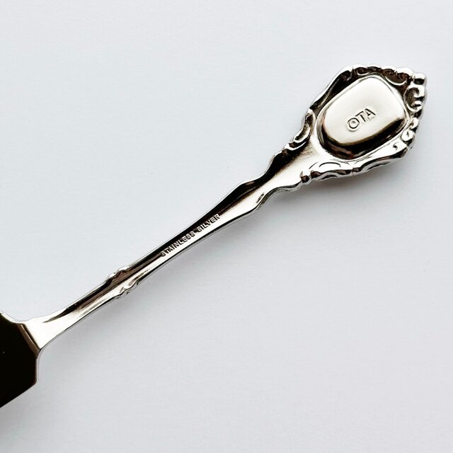 アンティークバターナイフ【Ruby Red】 七宝焼のバターナイフ 純銀胎