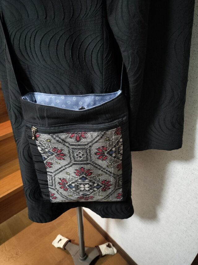 大島ポケット・サコッシュ・正絹