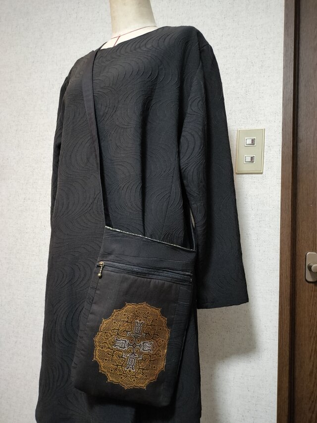 大島ポケット・サコッシュ・正絹