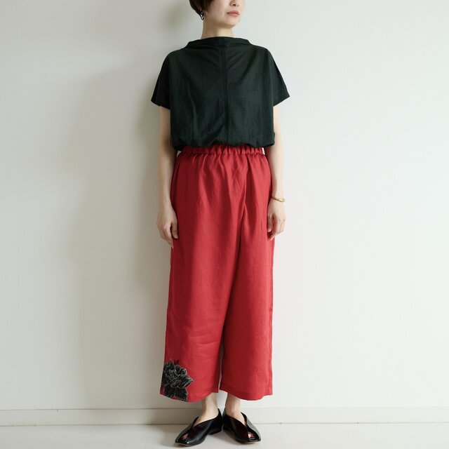 ラップパンツ　黒牡丹