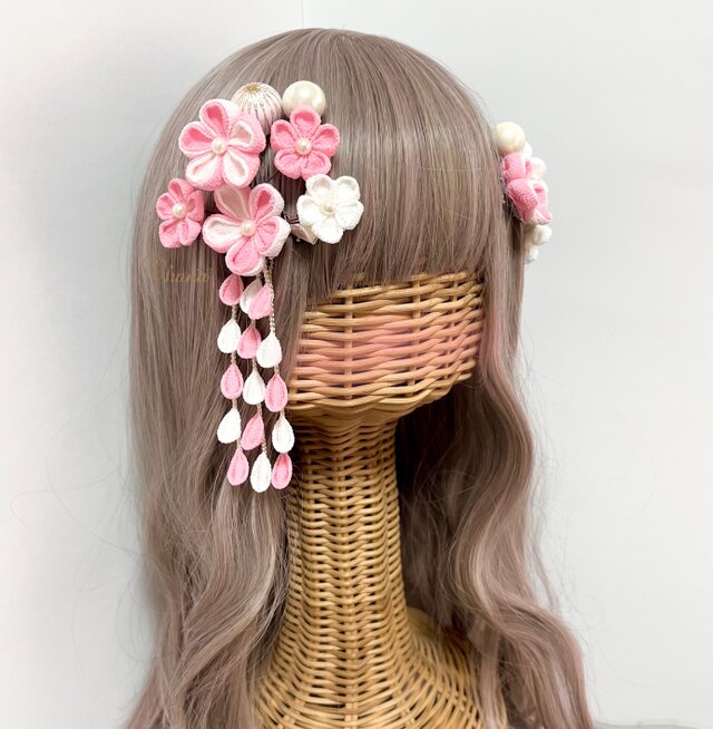 つまみ細工 髪飾り 成人式 和婚 結婚式 卒業式 和装 振袖 袴 色打掛