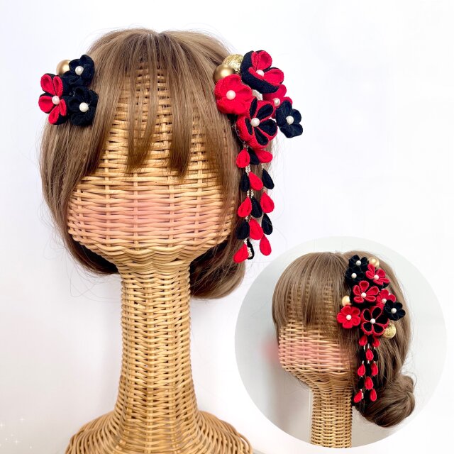 つまみ細工 髪飾り 成人式 和婚 結婚式 卒業式 和装 振袖 袴 色打掛