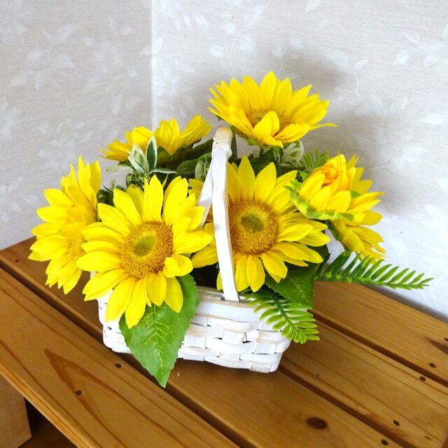 ひまわりかごアレンジ