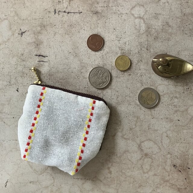 ストライプ模様のちょこっとポーチ(179)