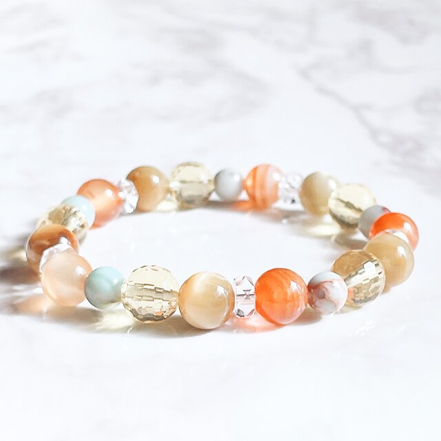 【再販25点以上】コミュニケーション能力を高め、仕事や対人関係を良好へ ゴールデンタイガーアイ 天然石 ブレスレット No385