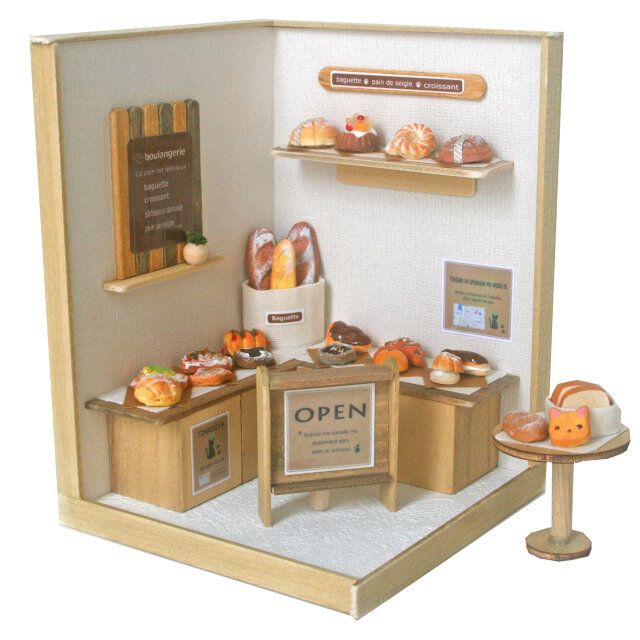 ミニチュア家具　ミニチュアパン屋さんAセット 小さなパン屋さん ミニチュアパン | iichi 日々の暮らしを心地よくする