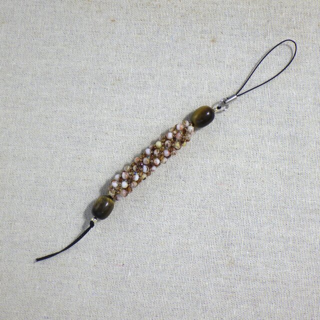 天然石タイガーアイのストラップ