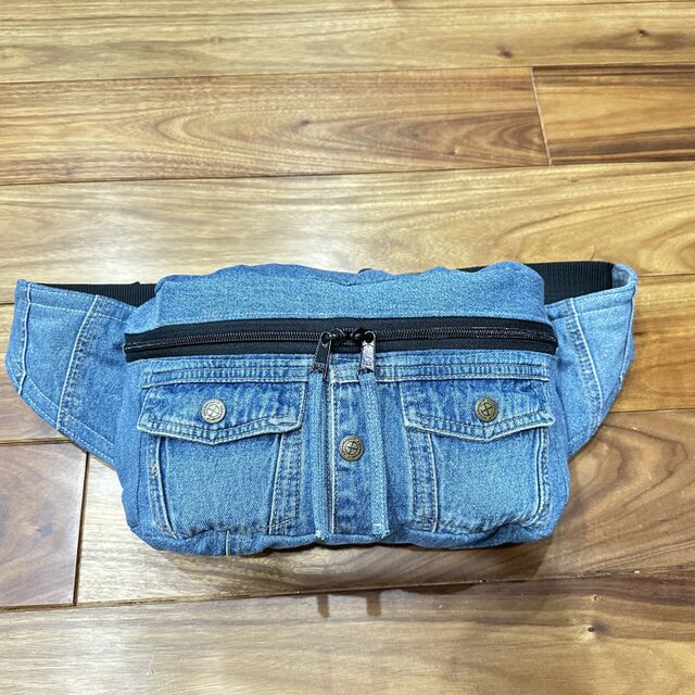 ボディバッグ☆デニムリメイク☆トートバッグ マザーズバッグ ウエスト  
