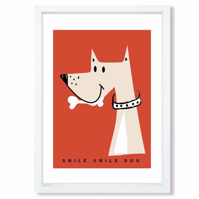 ご機嫌なイヌ　犬　送料無料 　イラスト　たのしくなるお部屋　ポスター　アートポスター　アートsei検索新着順　3493