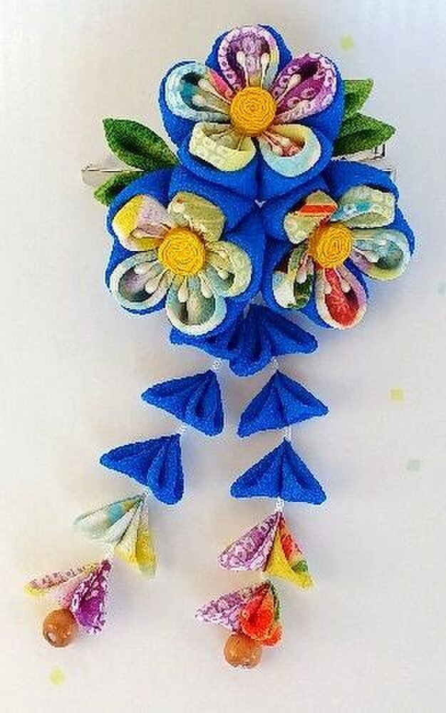 爛漫（２way簪・ロイヤルブルー）