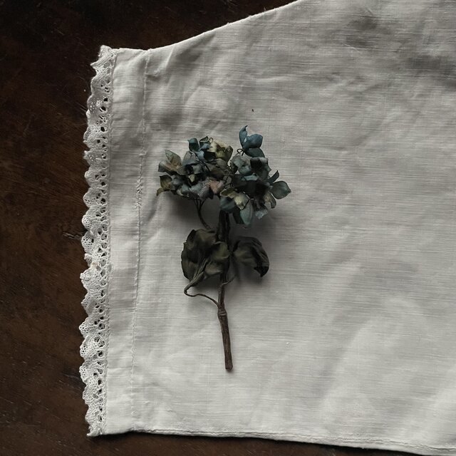 『藍色あじさい－dried flowers－』　　葉内向き