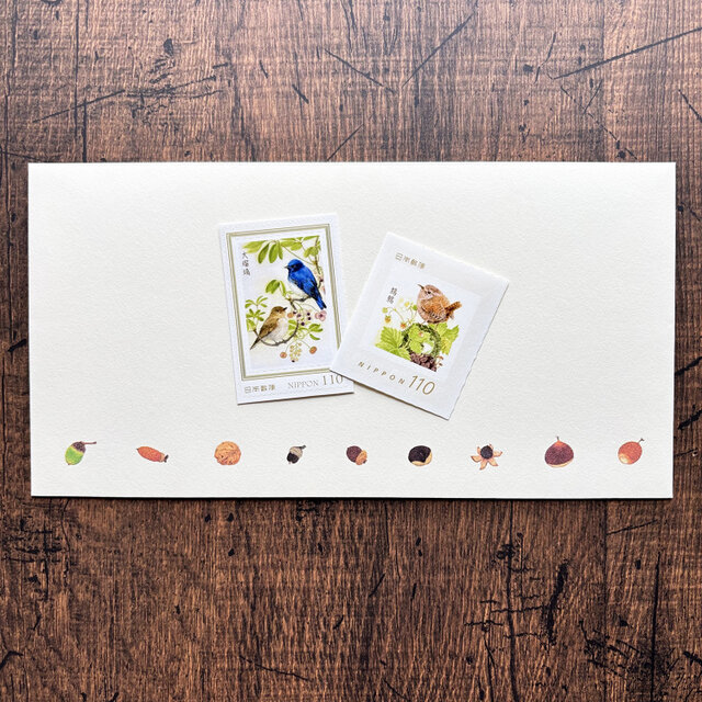 切手336個 とりのこ切手『オオルリ&ミソサザイ』 | iichi 日々の暮らしを心地よく