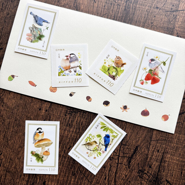 とりのこ切手『オオルリ&ミソサザイ』 | iichi 日々の暮らしを心地よく