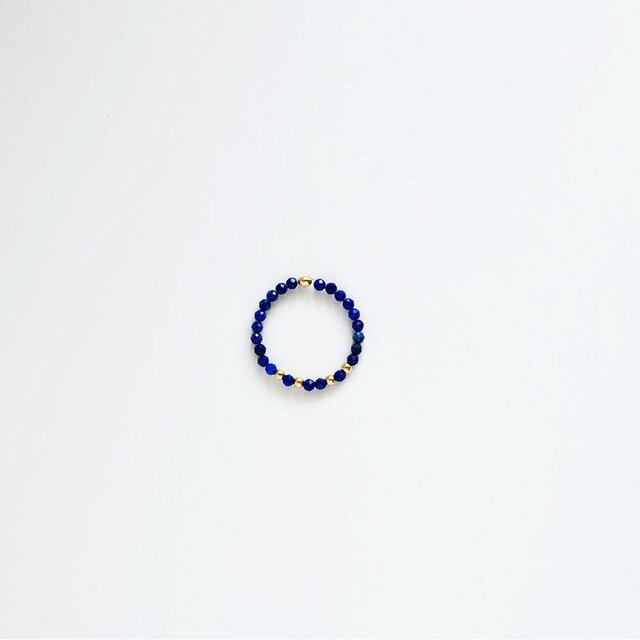 プチラピスラズリの細リング 指輪 ピンキーリング ファランジリング 12