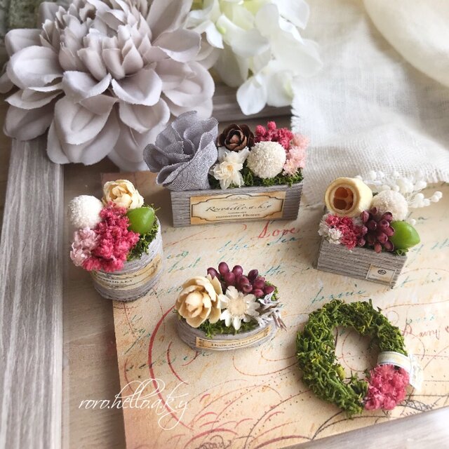 ハンドメイド　フラワーアレンジ②  ナチュラルインテリア雑貨 ed5868e60c7e0a2280c7a581436756