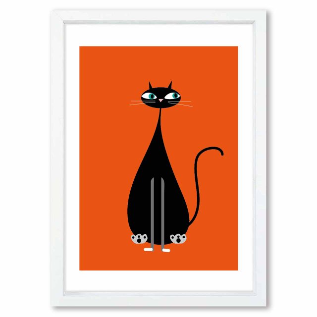 Art Cat ネコ 送料無料 イラスト たのしくなるお部屋 ポスター