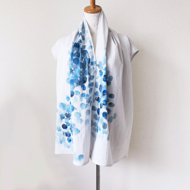 ガーゼはおり【ゆらめく】手描き一点もの(送料無料)