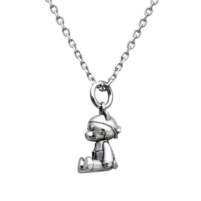 くまのぬいぐるみ ネックレス/シルバー925 つけっぱなし/シルバー